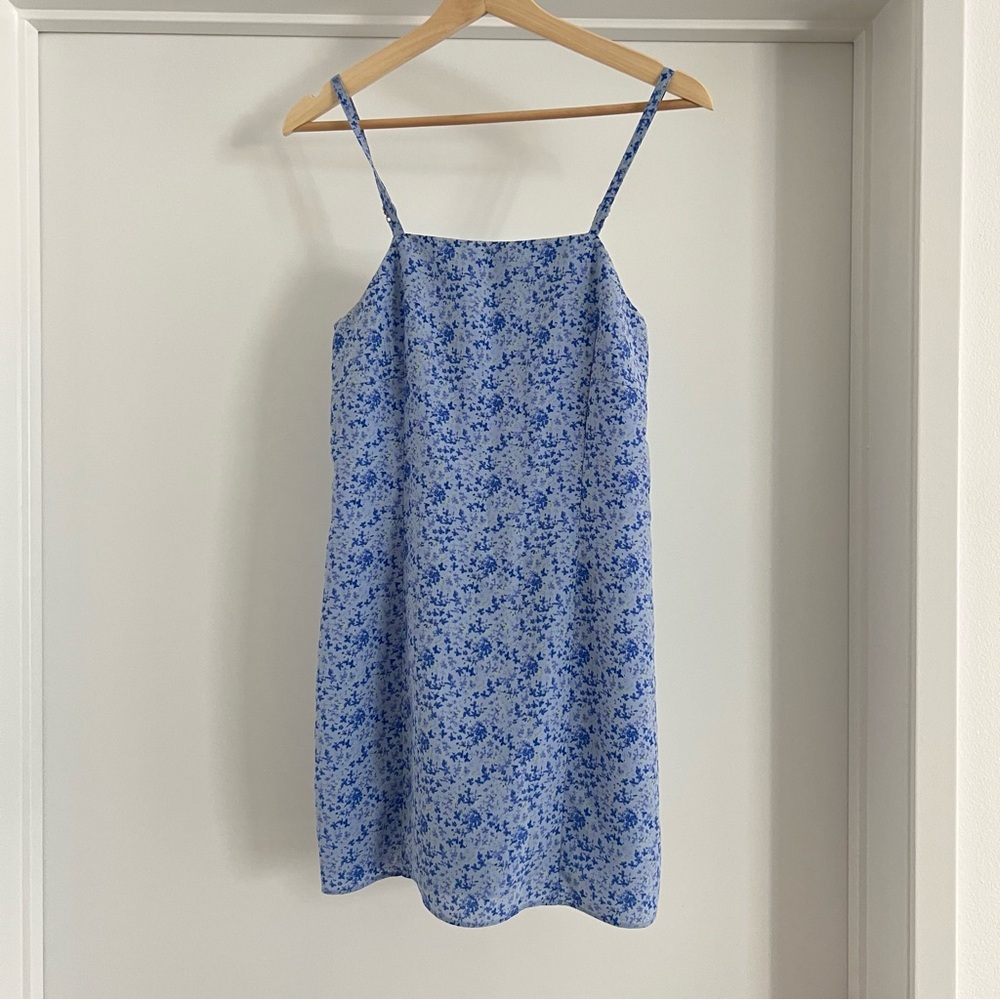 Express World Blue Floral Romper Dress